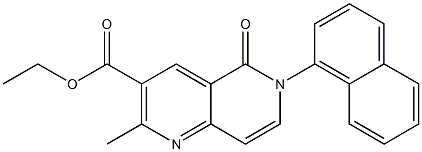 6-(1-Naphtyl)-2-methyl-5-oxo-5,6-dihydro-1,6-naphthyridine-3-carboxylic acid ethyl ester 结构式