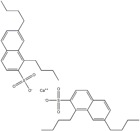 Bis(1,7-dibutyl-2-naphthalenesulfonic acid)calcium salt 结构式