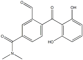 N,N-Dimethyl-3-formyl-4-(2,6-dihydroxybenzoyl)benzamide 结构式