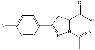 3,3a-Dihydro-2-(4-chlorophenyl)-7-methylpyrazolo[1,5-d][1,2,4]triazin-4(5H)-one 结构式