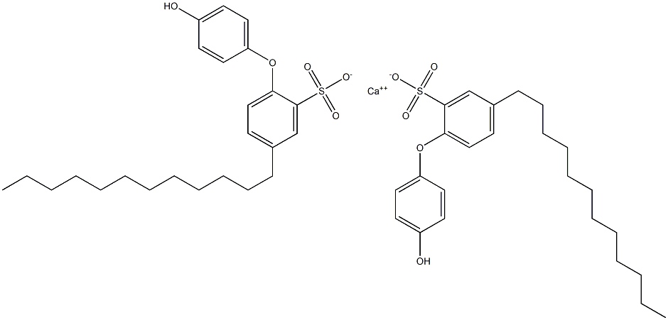 Bis(4'-hydroxy-4-dodecyl[oxybisbenzene]-2-sulfonic acid)calcium salt 结构式