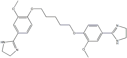 2,2'-[1,5-Pentanediylbis(oxy)bis(3-methoxy-4,1-phenylene)]bis[4,5-dihydro-1H-imidazole] 结构式