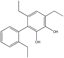 4,6-Diethyl-3-(2-ethylphenyl)benzene-1,2-diol 结构式