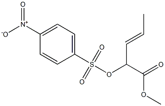 2-[[(p-Nitrophenyl)sulfonyl]oxy]-3-pentenoic acid methyl ester 结构式