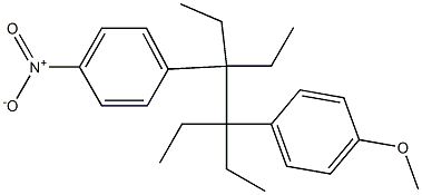 3,4-Diethyl-3-(4-methoxyphenyl)-4-(4-nitrophenyl)hexane 结构式