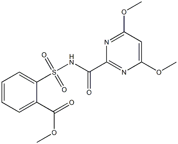 2-(4,6-Dimethoxy-2-pyrimidinylcarbonylaminosulfonyl)benzoic acid methyl ester 结构式