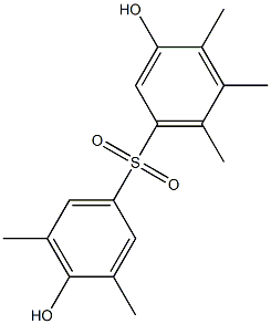 3,4'-Dihydroxy-3',4,5,5',6-pentamethyl[sulfonylbisbenzene] 结构式