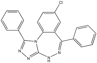 8-Chloro-1,6-diphenyl-4H-[1,2,4]triazolo[4,3-a][1,3,4]benzotriazepine 结构式