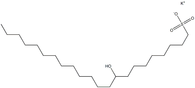 9-Hydroxydocosane-1-sulfonic acid potassium salt 结构式