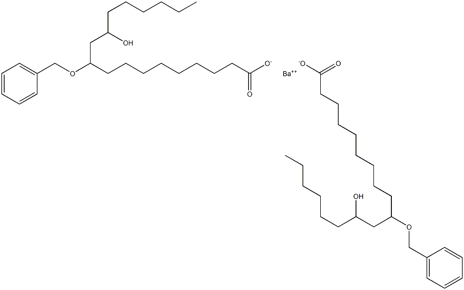 Bis(10-benzyloxy-12-hydroxystearic acid)barium salt 结构式