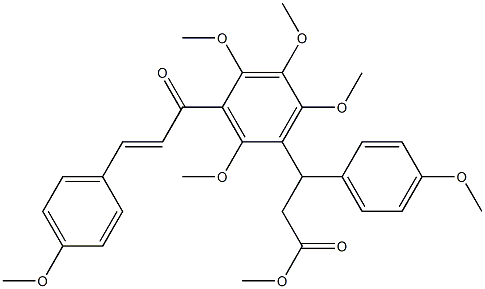 3-(4-Methoxyphenyl)-3-[2,4,5,6-tetramethoxy-3-[3-(4-methoxyphenyl)-1-oxo-2-propenyl]phenyl]propionic acid methyl ester 结构式