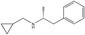 [R,(-)]-N-Cyclopropylmethyl-1-methyl-2-phenylethanamine 结构式