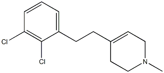 1,2,3,6-Tetrahydro-1-methyl-4-[2-(2,3-dichlorophenyl)ethyl]pyridine 结构式