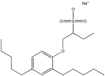 1-(2,4-Dipentylphenoxy)butane-2-sulfonic acid sodium salt 结构式