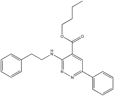 3-(Phenethylamino)-6-phenyl-4-pyridazinecarboxylic acid butyl ester 结构式