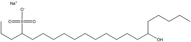 16-Hydroxyhenicosane-4-sulfonic acid sodium salt 结构式