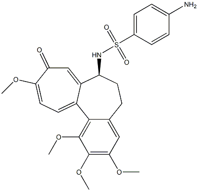 (S)-7-(4-Aminophenylsulfonylamino)-6,7-dihydro-1,2,3,10-tetramethoxybenzo[a]heptalen-9(5H)-one 结构式