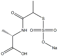 N-[2-[[(Sodiooxy)sulfonyl]thio]propionyl]-L-alanine 结构式