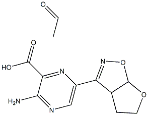 [2-Amino-5-[(3a,4,5,6a-tetrahydrofuro[3,2-d]isoxazol)-3-yl]pyrazine-3-carboxylic acid ethyl]1-oxide 结构式