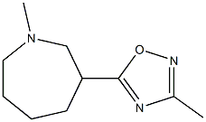 3-Methyl-5-(1-methyl-1-azacycloheptan-3-yl)-1,2,4-oxadiazole 结构式