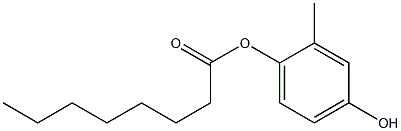 Octanoic acid 4-hydroxy-2-methylphenyl ester 结构式