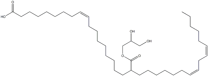 (+)-D-Glycerol 1-[(9Z,12Z)-9,12-octadecadienoate]2-oleate 结构式