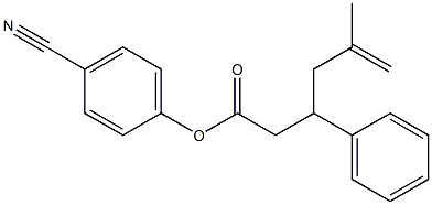 5-Methyl-3-phenyl-5-hexenoic acid 4-cyanophenyl ester 结构式