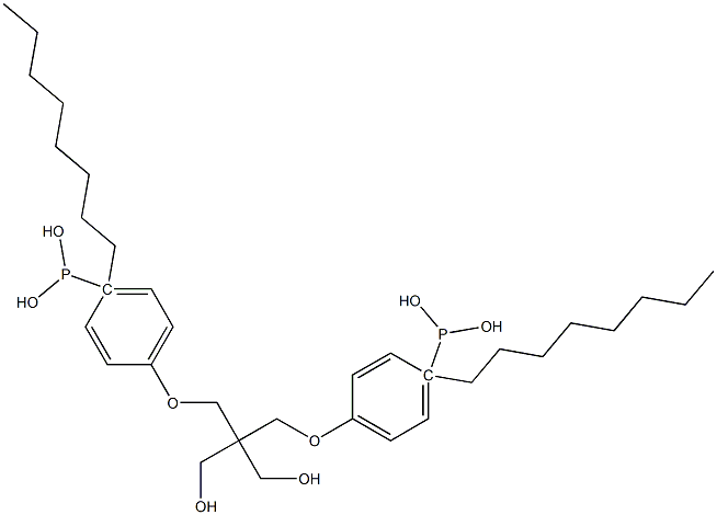 P,P'-[2,2-Bis(4-octylphenoxymethyl)-1,3-propanediylbis(oxy)]bisphosphonous acid 结构式