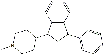 1-Methyl-4-(1-phenylindan-3-yl)piperidine 结构式