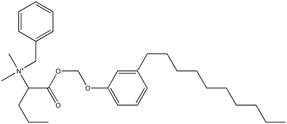 N,N-Dimethyl-N-benzyl-N-[1-[[(3-decylphenyloxy)methyl]oxycarbonyl]butyl]aminium 结构式