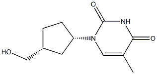 4'-O-Carba-3'-deoxythymidine 结构式