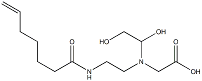 N-(1,2-Dihydroxyethyl)-N-[2-(6-heptenoylamino)ethyl]aminoacetic acid 结构式