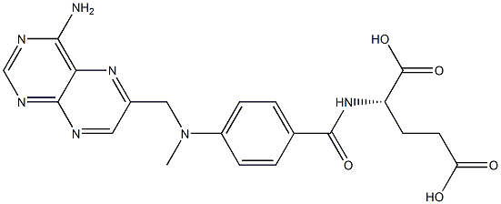 (2S)-2-[4-[N-(4-Amino-6-pteridinylmethyl)methylamino]benzoylamino]glutaric acid 结构式