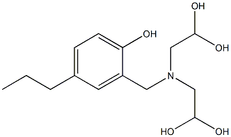 2-[Bis(2,2-dihydroxyethyl)aminomethyl]-4-propylphenol 结构式