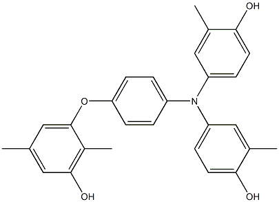 N,N-Bis(4-hydroxy-3-methylphenyl)-4-(3-hydroxy-2,5-dimethylphenoxy)benzenamine 结构式