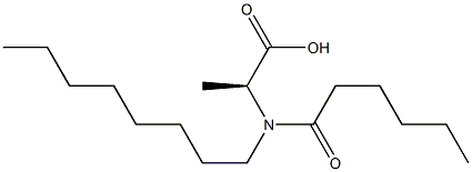 N-Hexanoyl-N-octylalanine 结构式