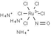 Ammonium pentachloronitrosylruthenate(III) 结构式