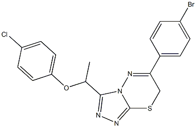 6-(4-Bromophenyl)-3-[1-(4-chlorophenoxy)ethyl]-7H-1,2,4-triazolo[3,4-b][1,3,4]thiadiazine 结构式