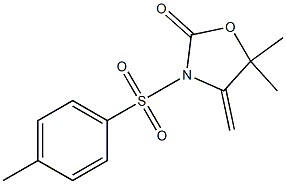 3-Tosyl-4-methylene-5,5-dimethyloxazolidine-2-one 结构式