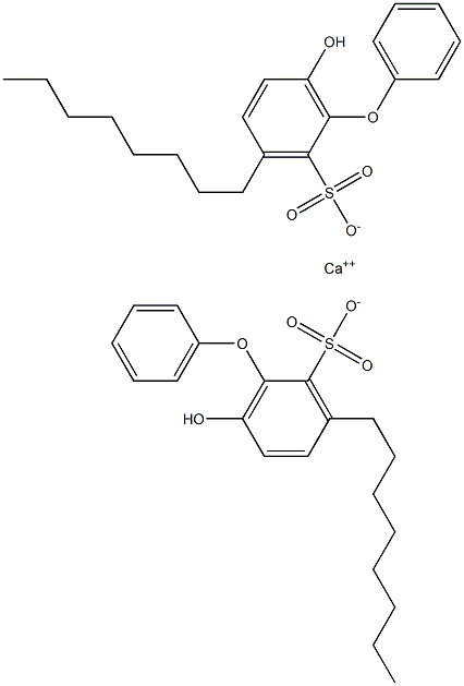 Bis(6-hydroxy-3-octyl[oxybisbenzene]-2-sulfonic acid)calcium salt 结构式