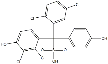 (2,5-Dichlorophenyl)(2,3-dichloro-4-hydroxyphenyl)(4-hydroxyphenyl)methanesulfonic acid 结构式