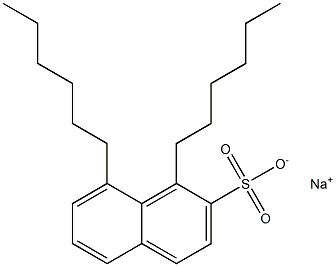 1,8-Dihexyl-2-naphthalenesulfonic acid sodium salt 结构式
