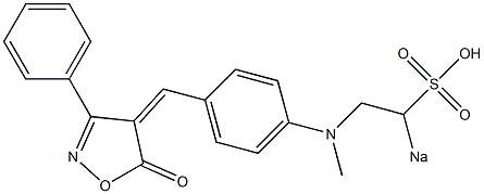 3-Phenyl-4-[4-[N-(2-sodiosulfoethyl)-N-methylamino]benzylidene]-2-isoxazolin-5-one 结构式