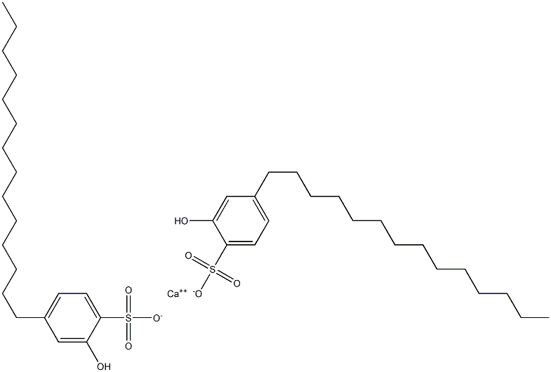Bis(2-hydroxy-4-tetradecylbenzenesulfonic acid)calcium salt 结构式