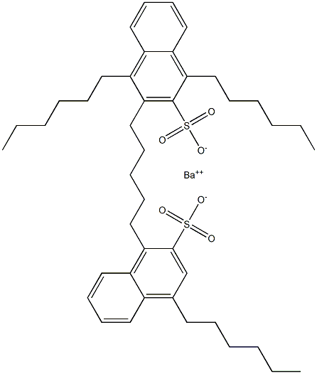 Bis(1,4-dihexyl-2-naphthalenesulfonic acid)barium salt 结构式