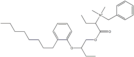 N,N-Dimethyl-N-benzyl-N-[1-[[2-(2-octylphenyloxy)butyl]oxycarbonyl]propyl]aminium 结构式