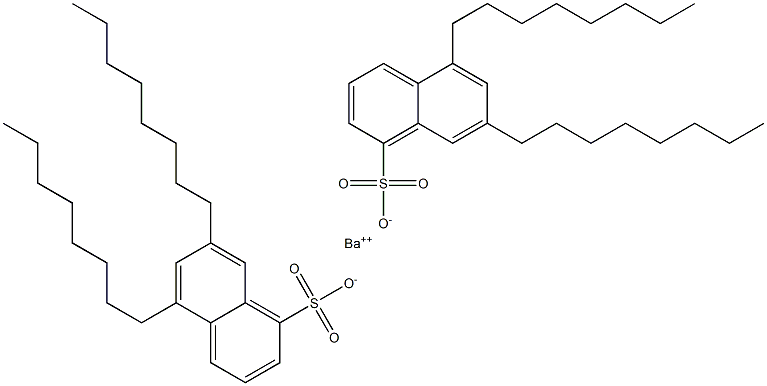 Bis(5,7-dioctyl-1-naphthalenesulfonic acid)barium salt 结构式