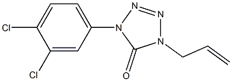 1-(3,4-Dichlorophenyl)-4-(2-propenyl)-1H-tetrazol-5(4H)-one 结构式