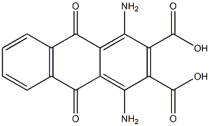 1,4-Diamino-9,10-dihydro-9,10-dioxoanthracene-2,3-dicarboxylic acid 结构式