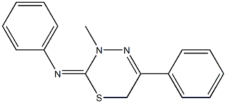 3,6-Dihydro-3-methyl-2-phenylimino-5-phenyl-2H-1,3,4-thiadiazine 结构式